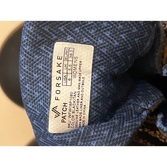 Forsake Patch Waterproof Mid Hiking Boots Women Black Tan Size 8 - Picture 7 of 8